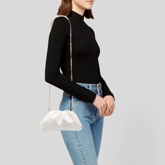 UNDERSTATED LEATHER Crescent Clutch in Ivory - Picture 3 of 12